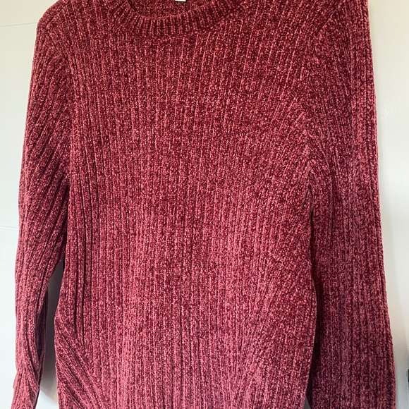 JACHS Girlfriend - Cozy burgundy chenille sweater - Picture 1 of 1